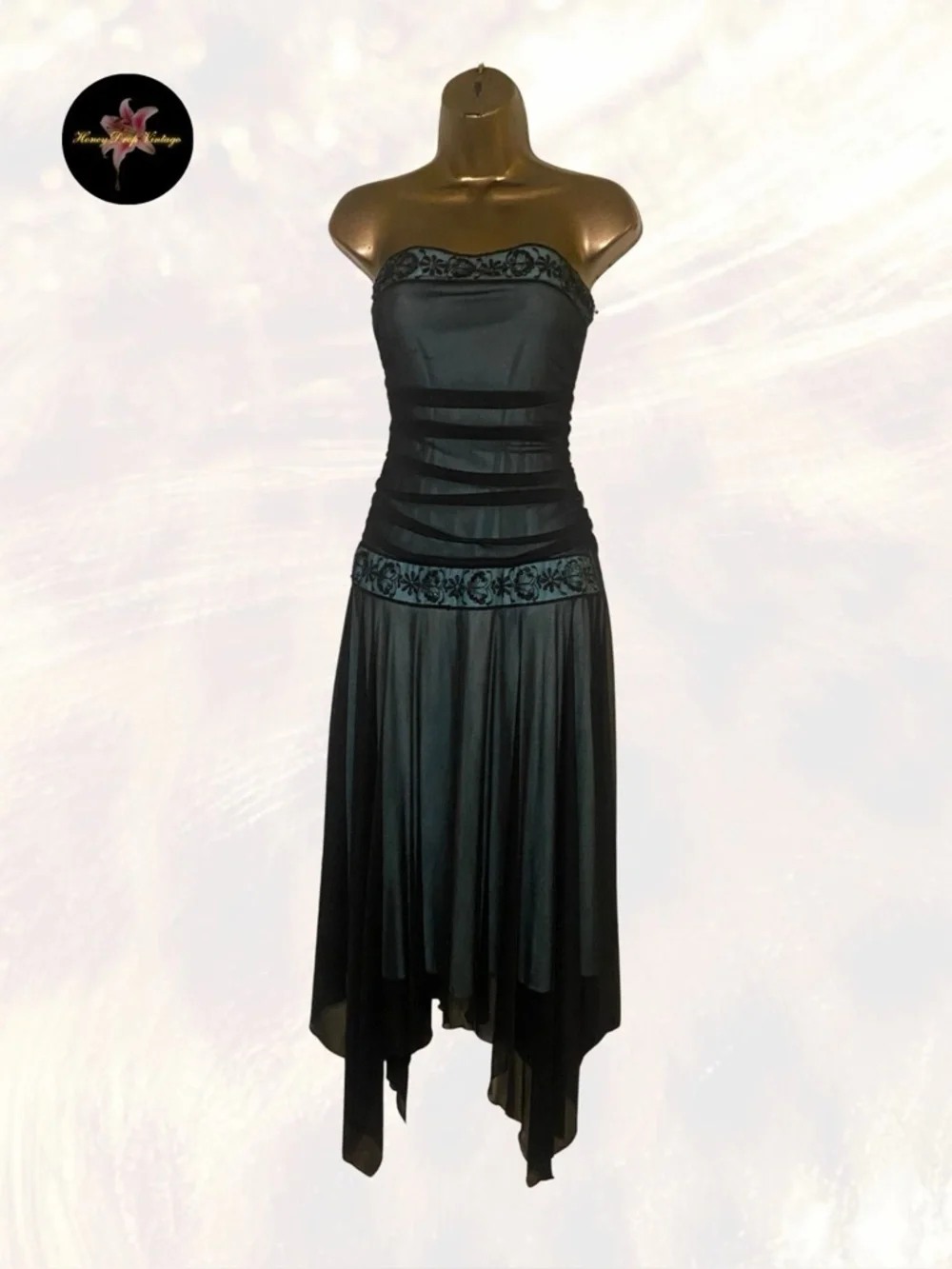 trixxi black dress Trixxi | Dresses | Trixxi Black Strapless Handkerchief Hem Dress